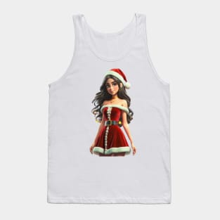 Woman dressed in santa Tank Top